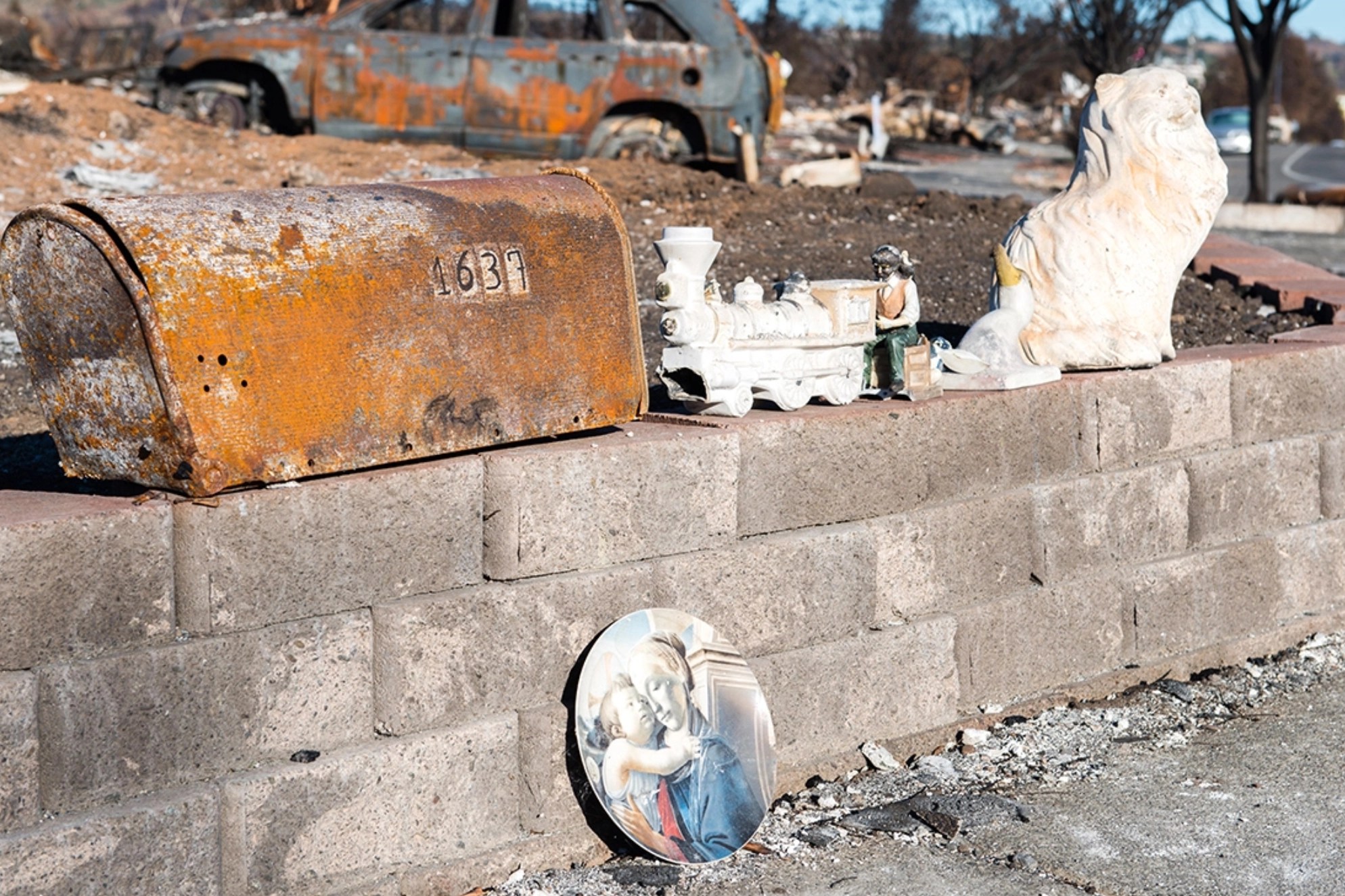 Remnants from the Tubbs Fire in Coffey Park in October 2017.