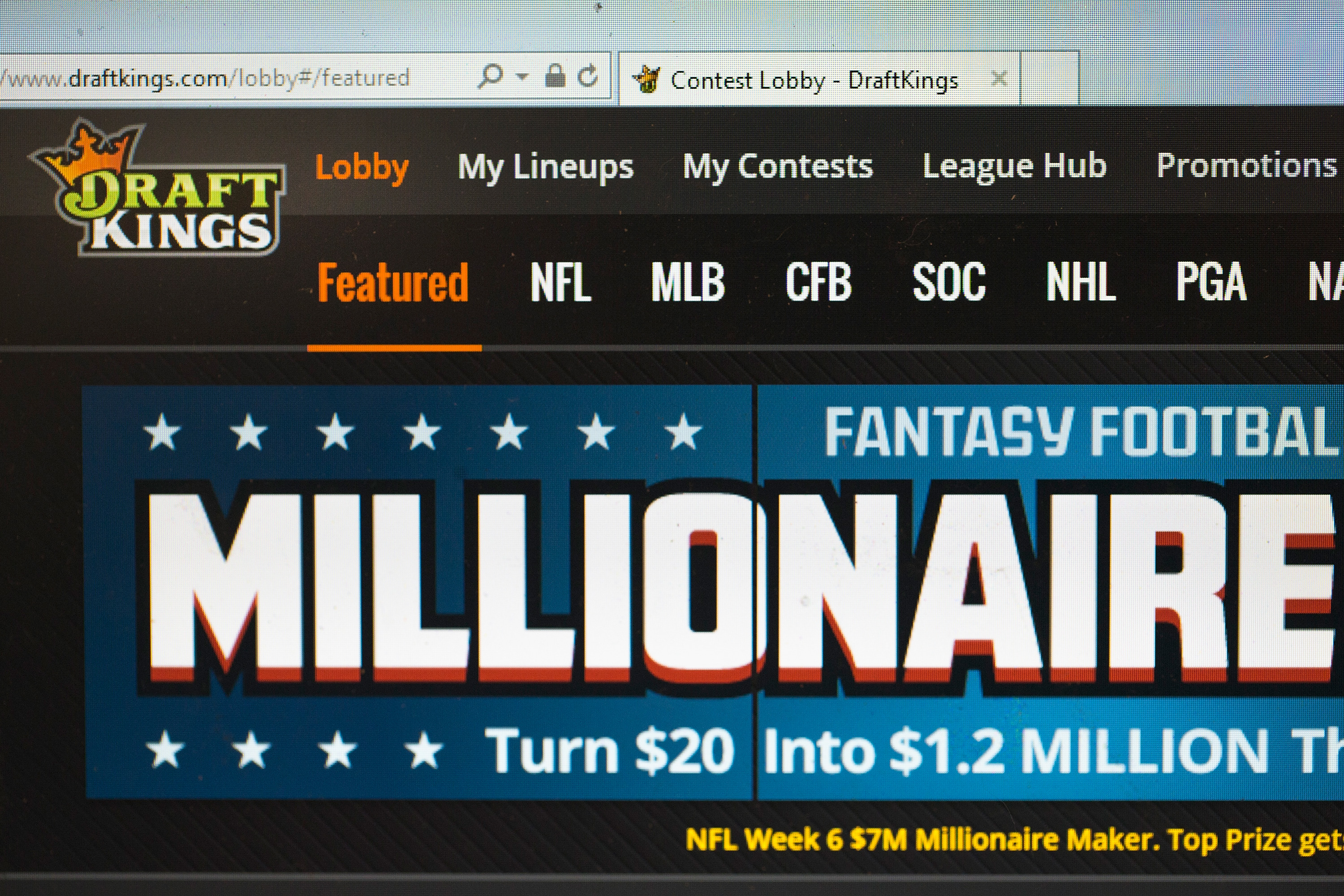 The fantasy sports website DraftKings