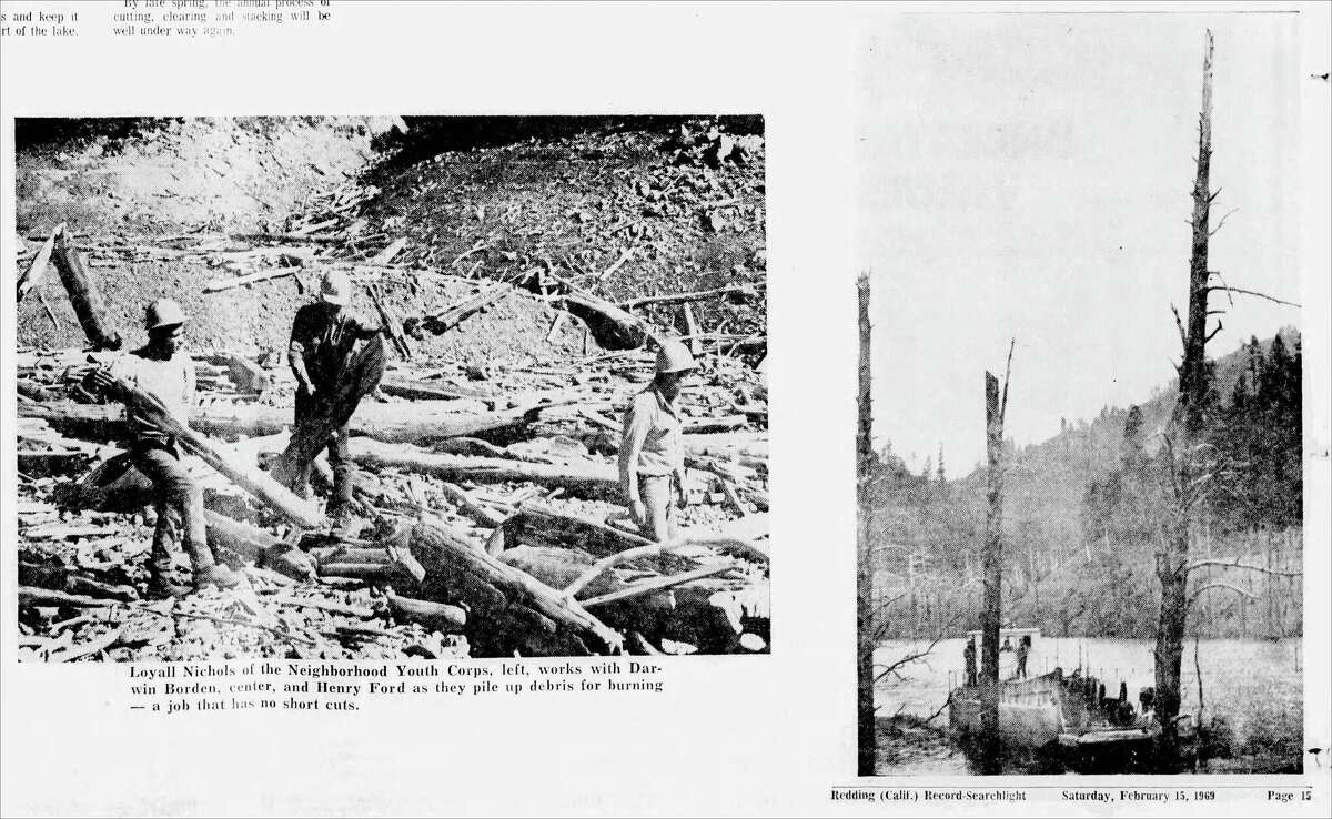 A February 1969 article in the Redding Record Searchlight showed a military landing craft being used to dredge Lake Shasta.
