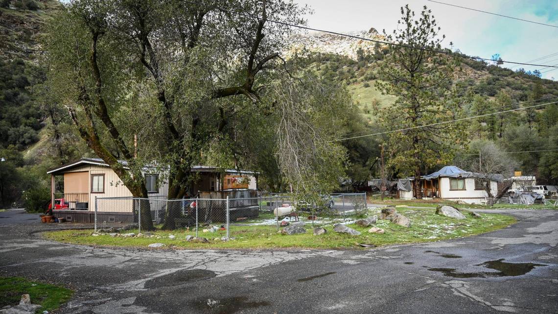 Mobile homes in the El Portal Trailer Park near Yosemite on Tuesday, Dec. 28, 2021.