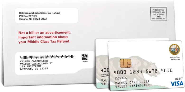 Eligible California taxpayers will get one Middle Class Tax Refund debit card between October and January 2023. 