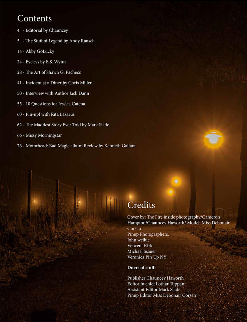 Twisted Pulp Magazine Issue 017 Table of Contents