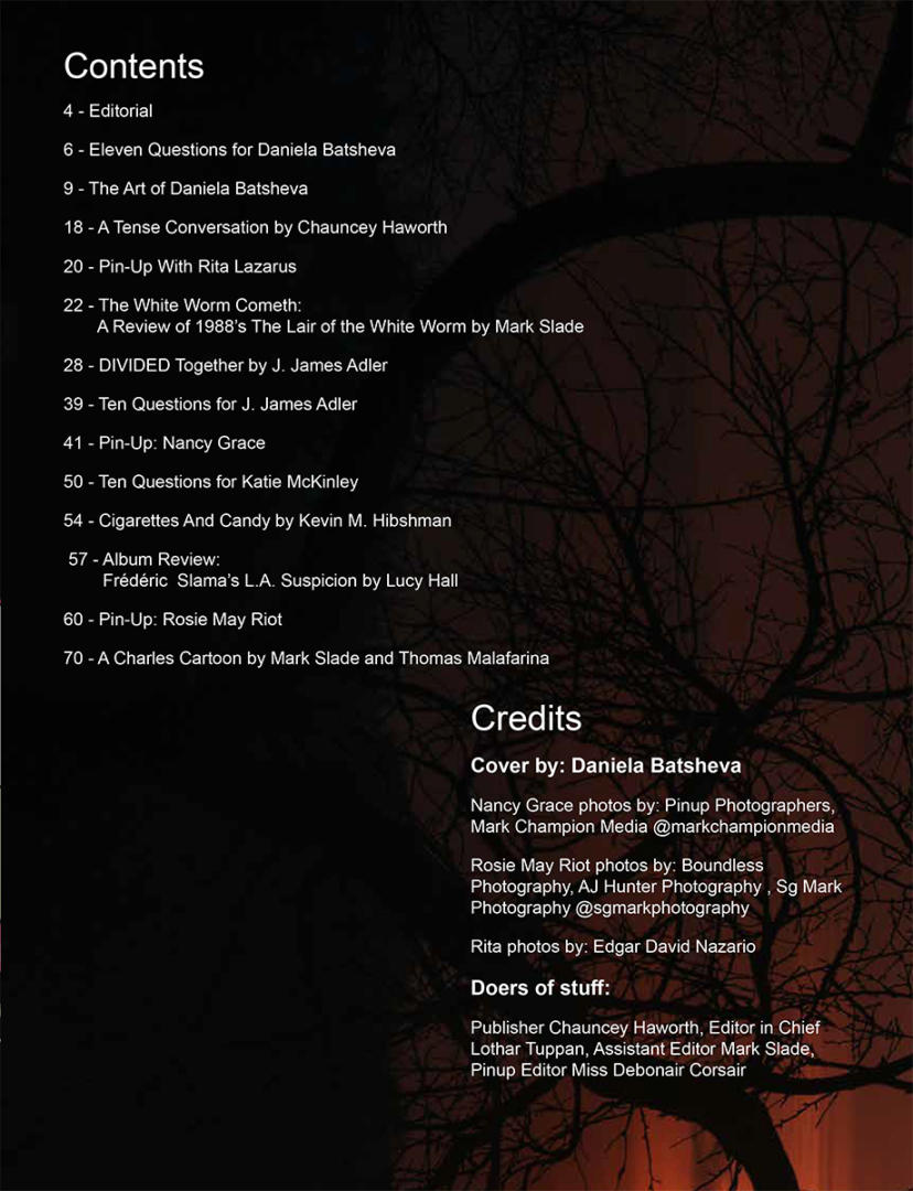 Twisted Pulp Magazine Issue 018 Table of Contents