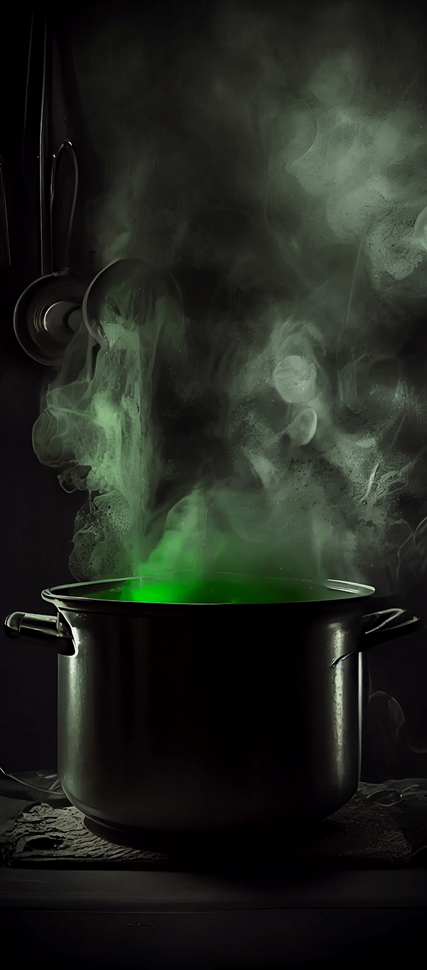 A Bubbling Pot on a Stove