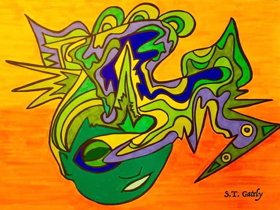 Artist ST Gately Painting