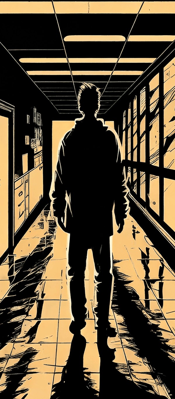 Man in Hospital Hallway