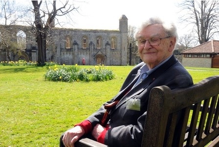 Geoffrey Ashe at Glastonbury Abbey