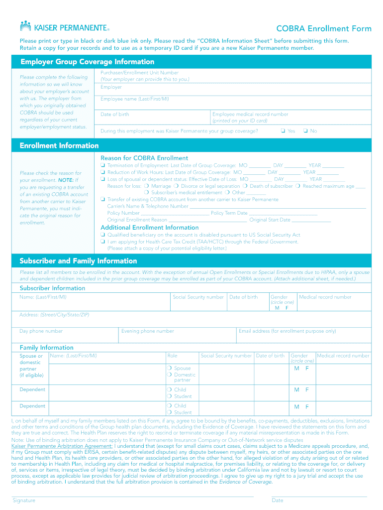 Kaiser Permanente Claim Form Fill Out And Sign Printable Pdf Template