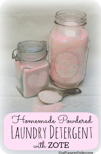 Homemade Powdered Laundry Detergent With Zote Six Figures Under