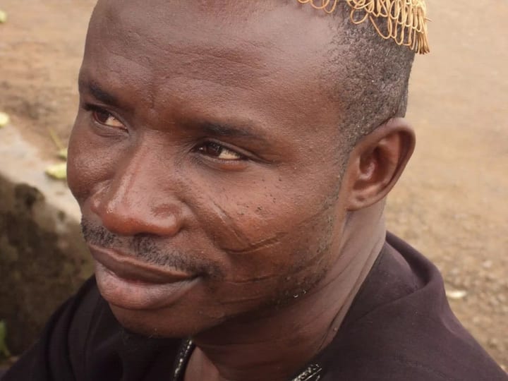 man with Abaja tribal marks