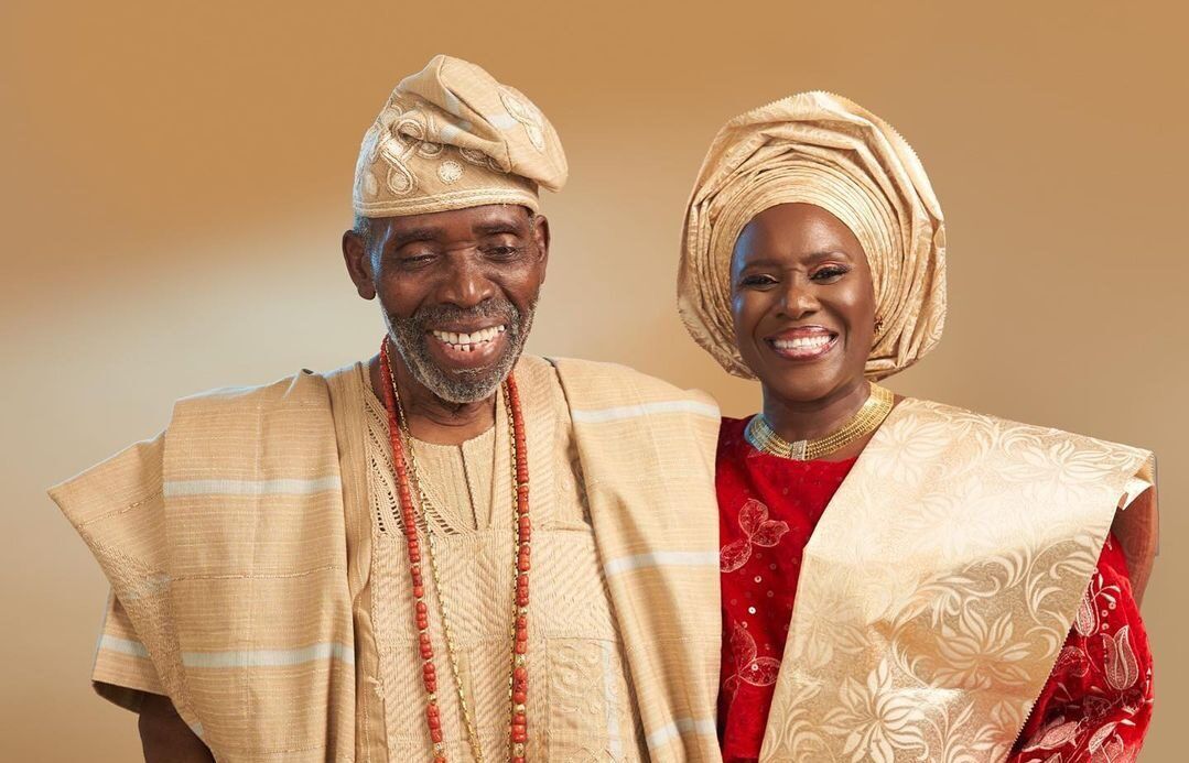 Joke Silva and husband