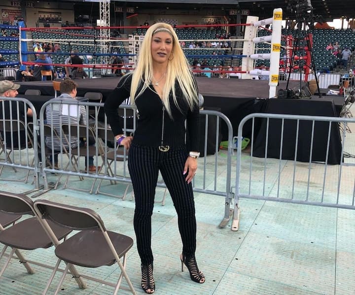 Carolyn Chambers at the wrestling arena