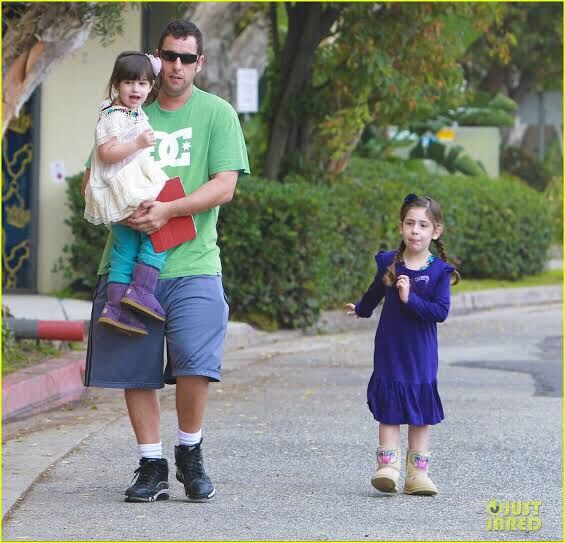 Sunny Sandler and her father and sister taking a walk