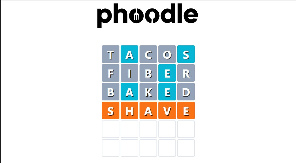 Phoodle game rules