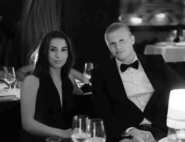 Isabel Haugseng Johansen and Erling Halaand at a black tie event