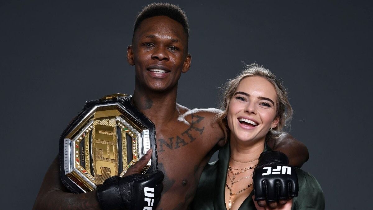 Israel Adesanya and his girlfriend