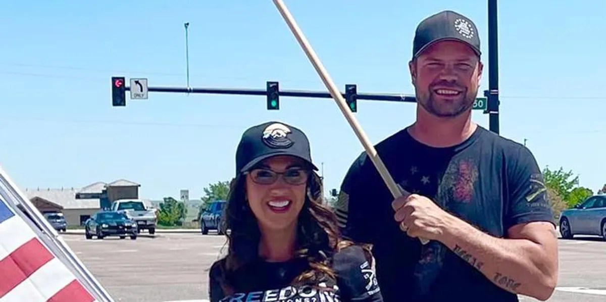 Jayson Boebert with his wife on the road