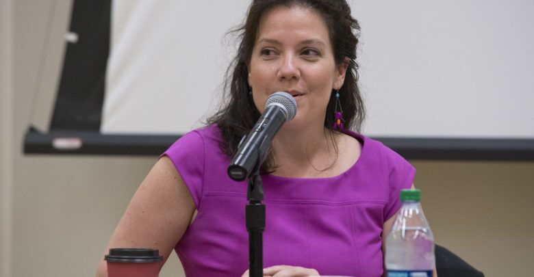 Mollie Hemingway talking at an event