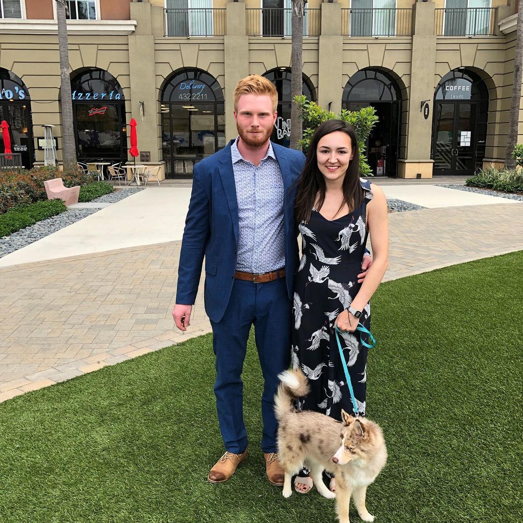 Cameron Marley Buffett with his wife and dog