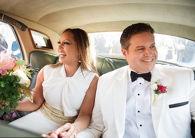 Jim Skrip and Vanessa Williams on their wedding