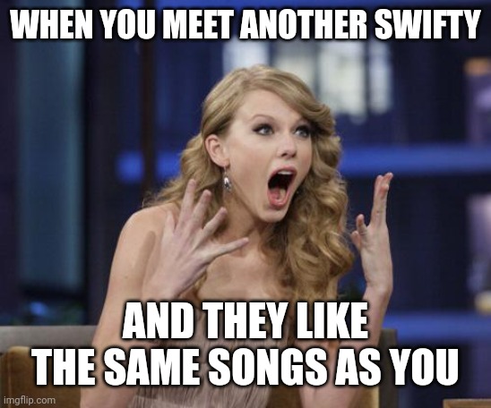 When you meet a fellow Swiftie