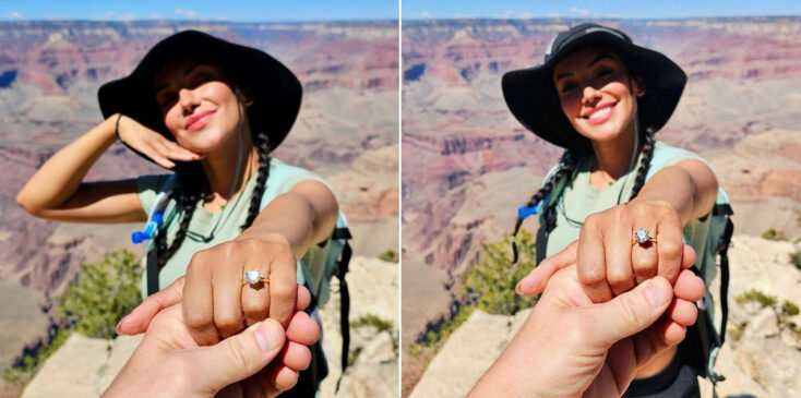 zuleyka silver from the young and the restless showing a diamond ring.