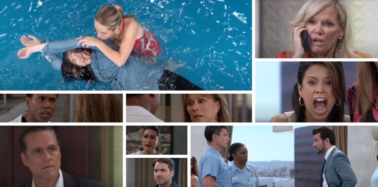 general hospital spoilers collage of kristina, joss, blaze, dante, chase, sonny, lois, tj, alexis, ava.