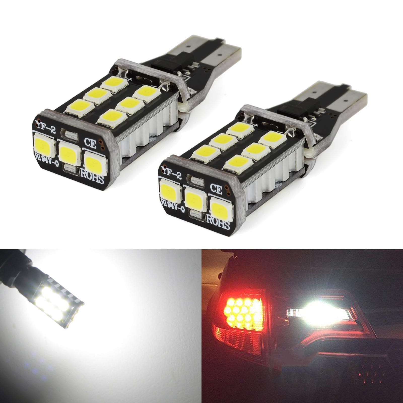 T15 921 Canbus Led Back Up Bulbs Reverse Light White