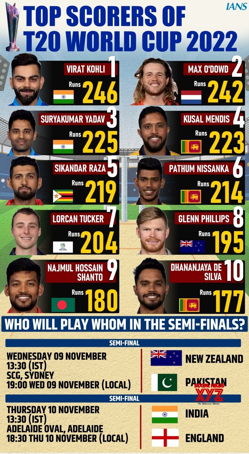 Infographics Top Scorers Of T20 World Cup 2022 Gallery Social News Xyz