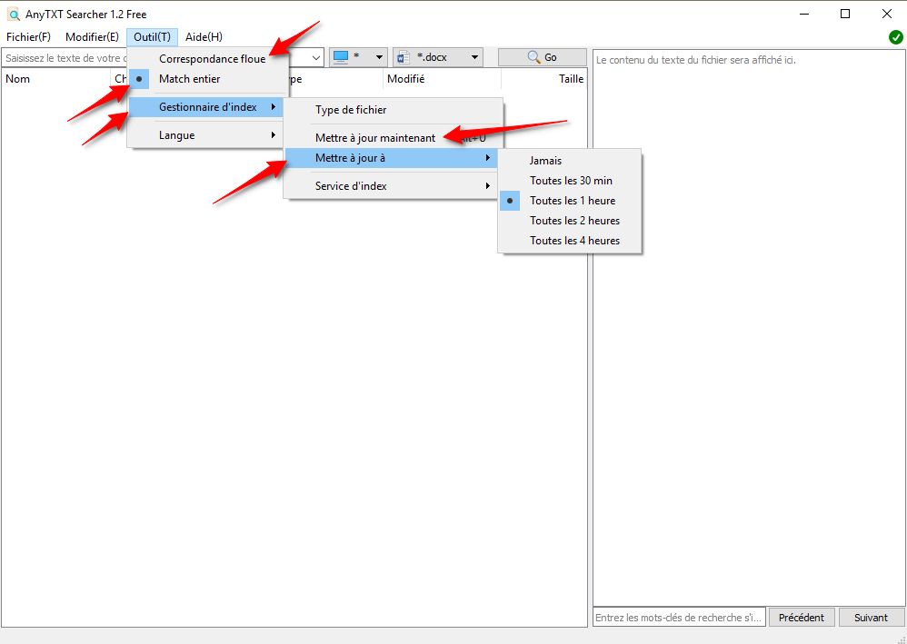 Recherchez des mots ou phrases dans vos documents
