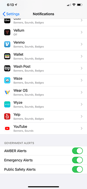 How To Manage Emergency Amber Alerts On The Iphone Ipad March 2020