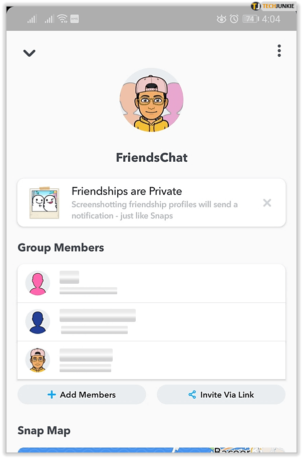 snapchat gruppe löschen