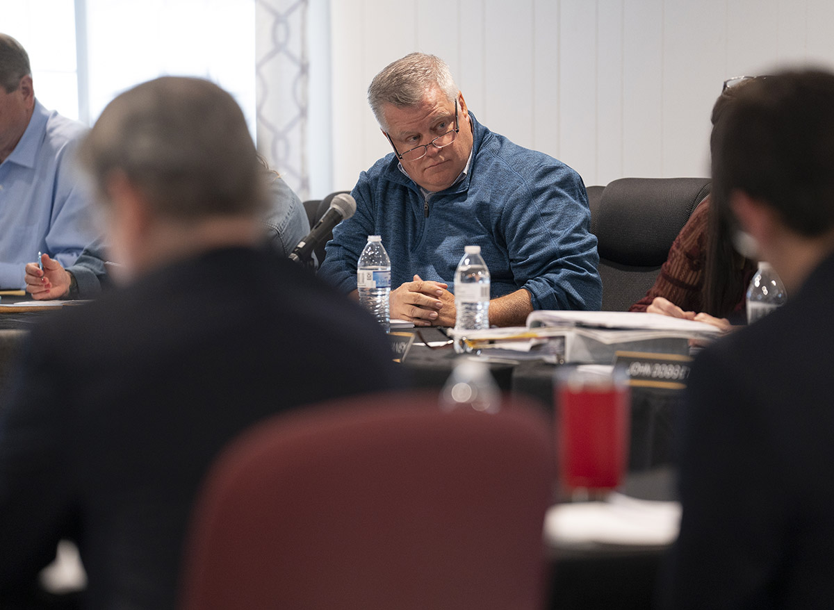 Summerfield Mayor Tim Sessoms listens at a 2023 council meeting