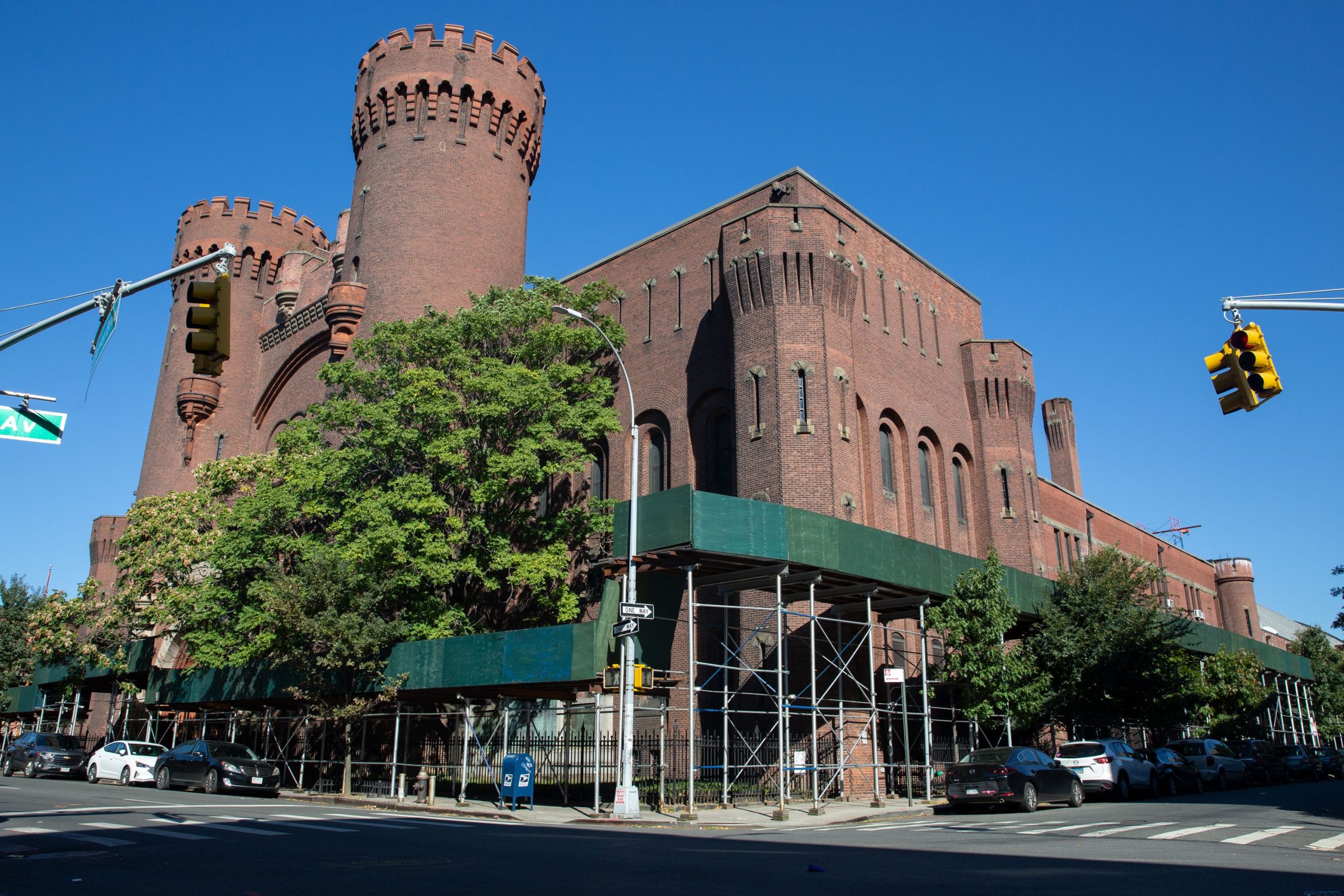 The Pamoja House shelter was housed in the 13th Regiment Armory, in Bedford-Stuyvesant, Brooklyn.