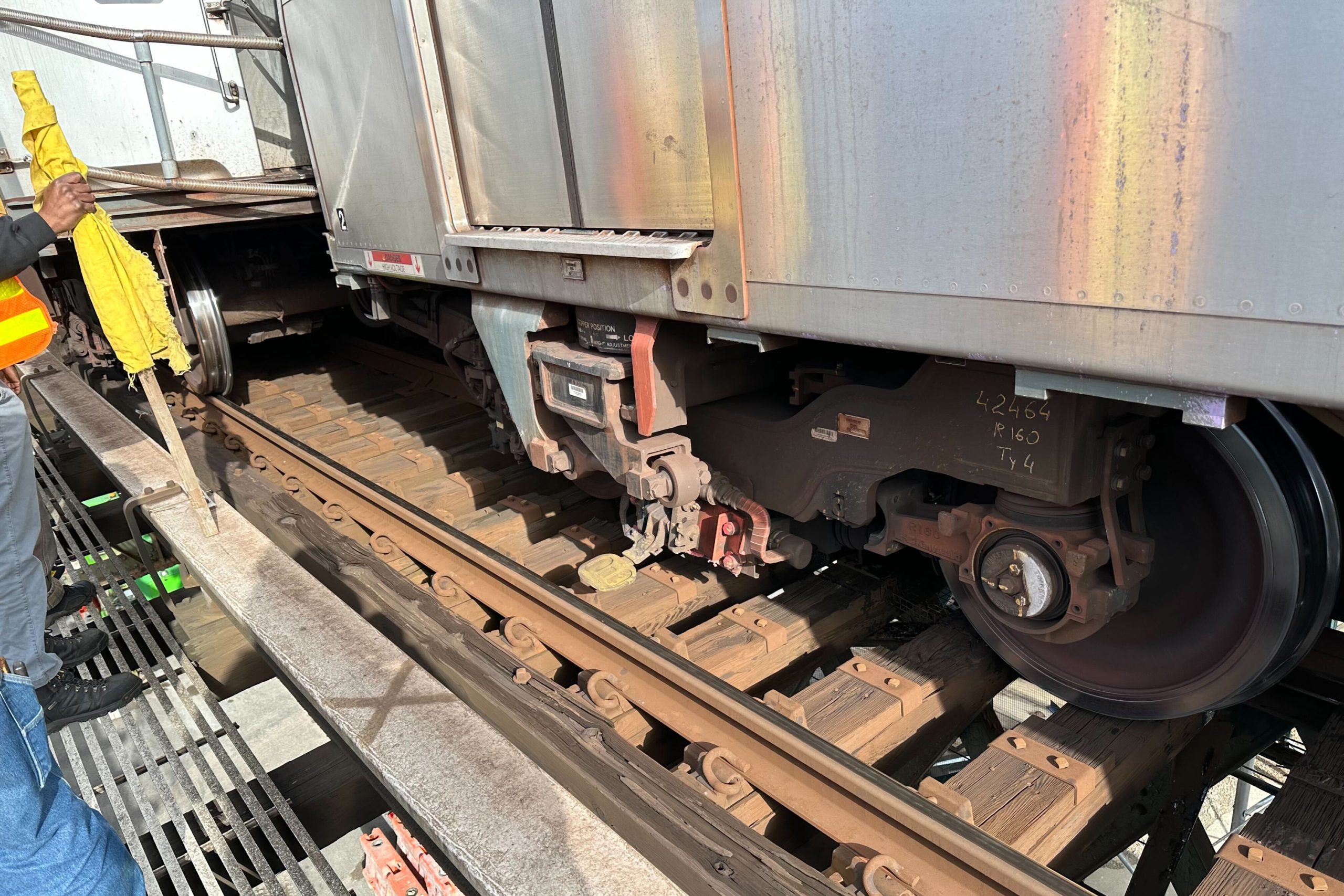 An F train derailed near Coney Island in Brooklyn.