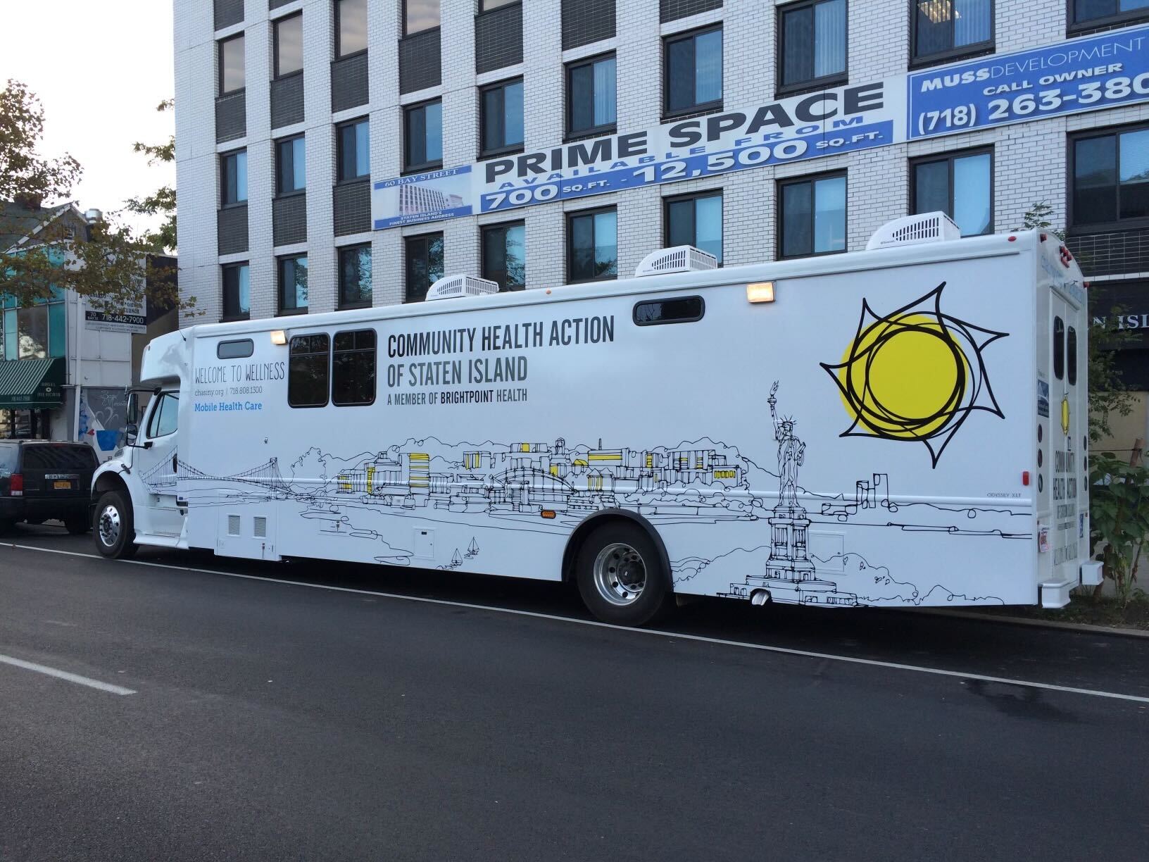 The Community Health Action bus on Bay Street in St. George, S.I., June 27, 2024.