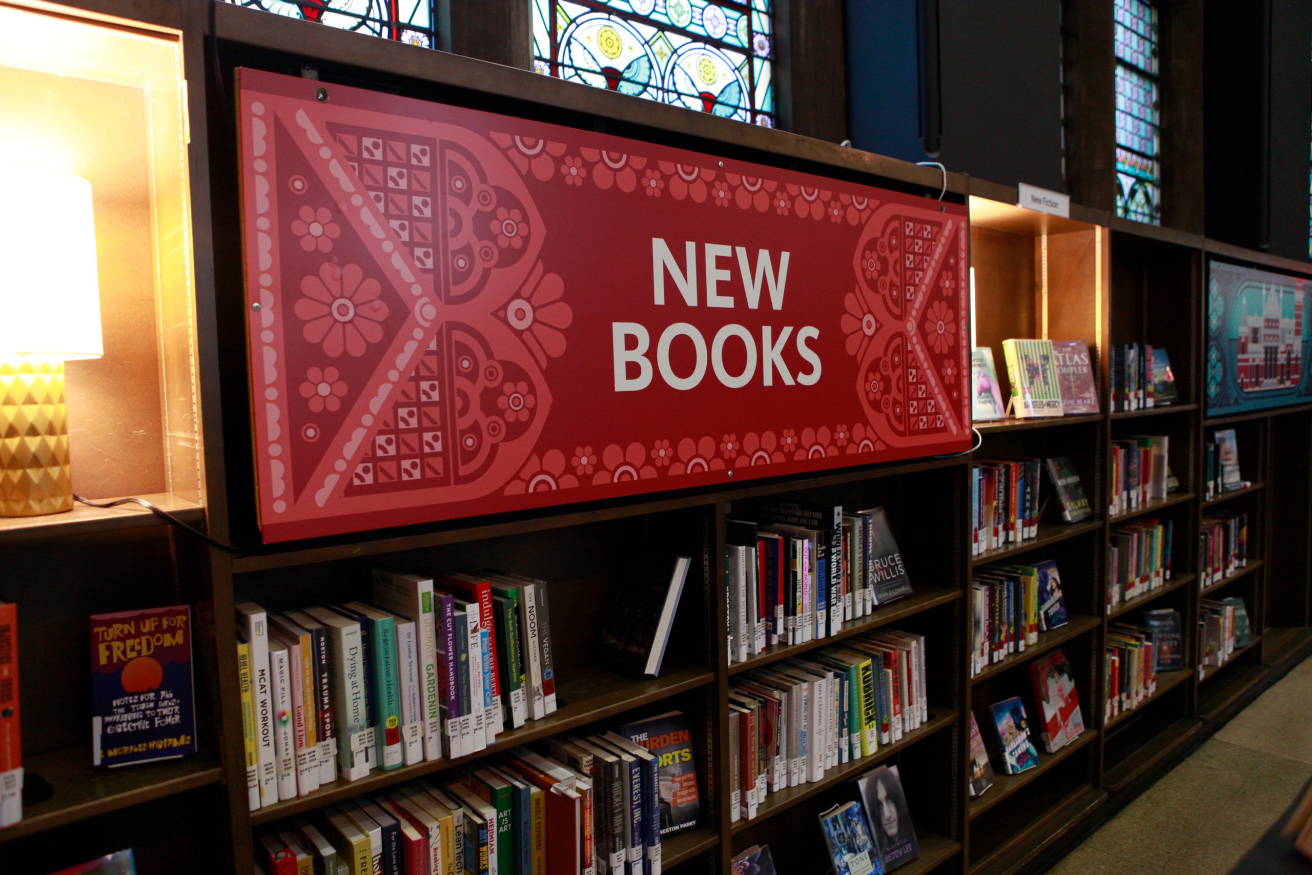 The Jefferson Market Library had a section for new releases.