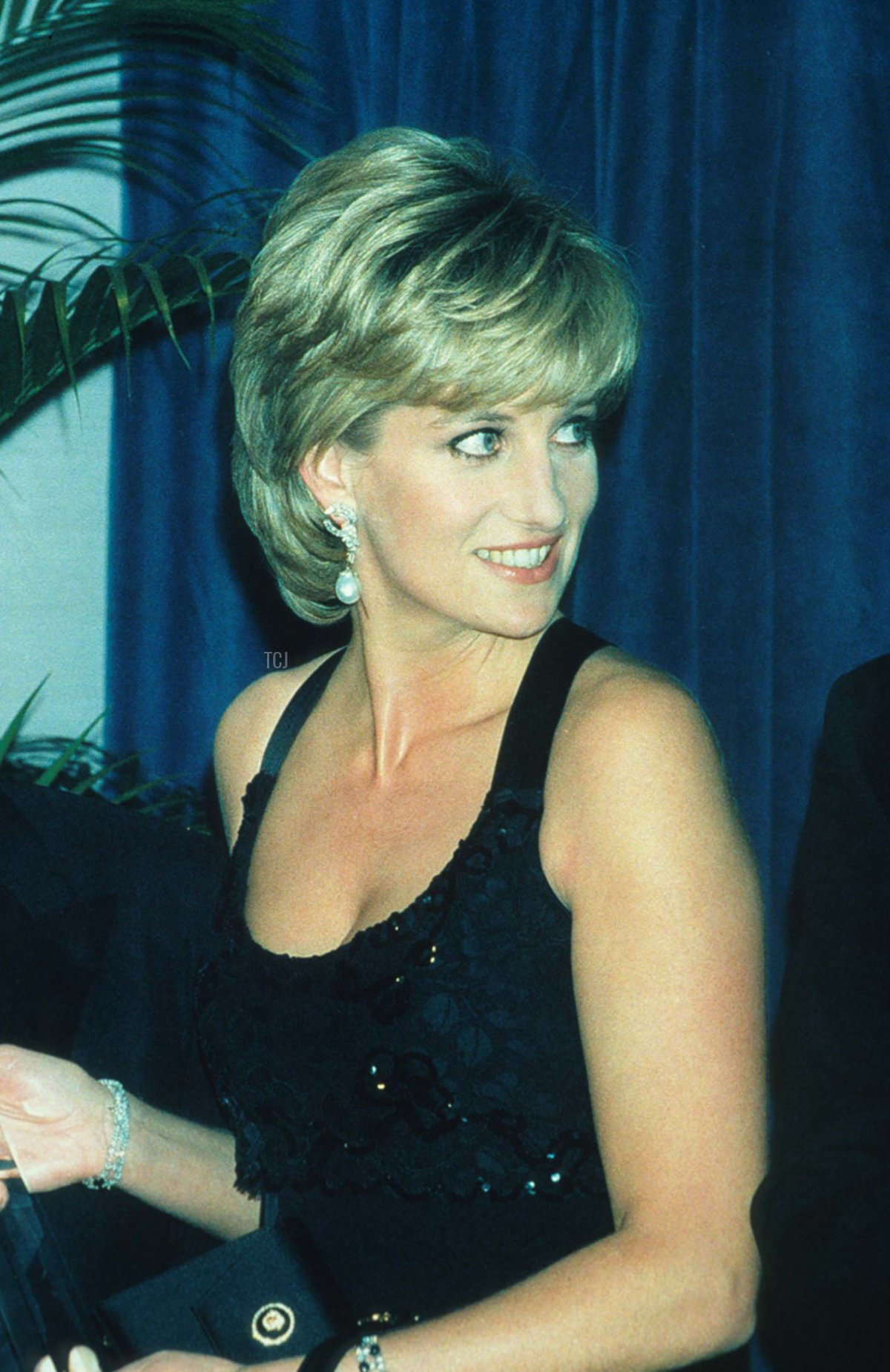 Lady Diana Spencer stands at the 41st annual United Cerebral Palsy Awards gala December 11, 1995 in New York City. Lady Diana, the Princess of Wales, received the UCP Humanitarian Award at the fundraising evening