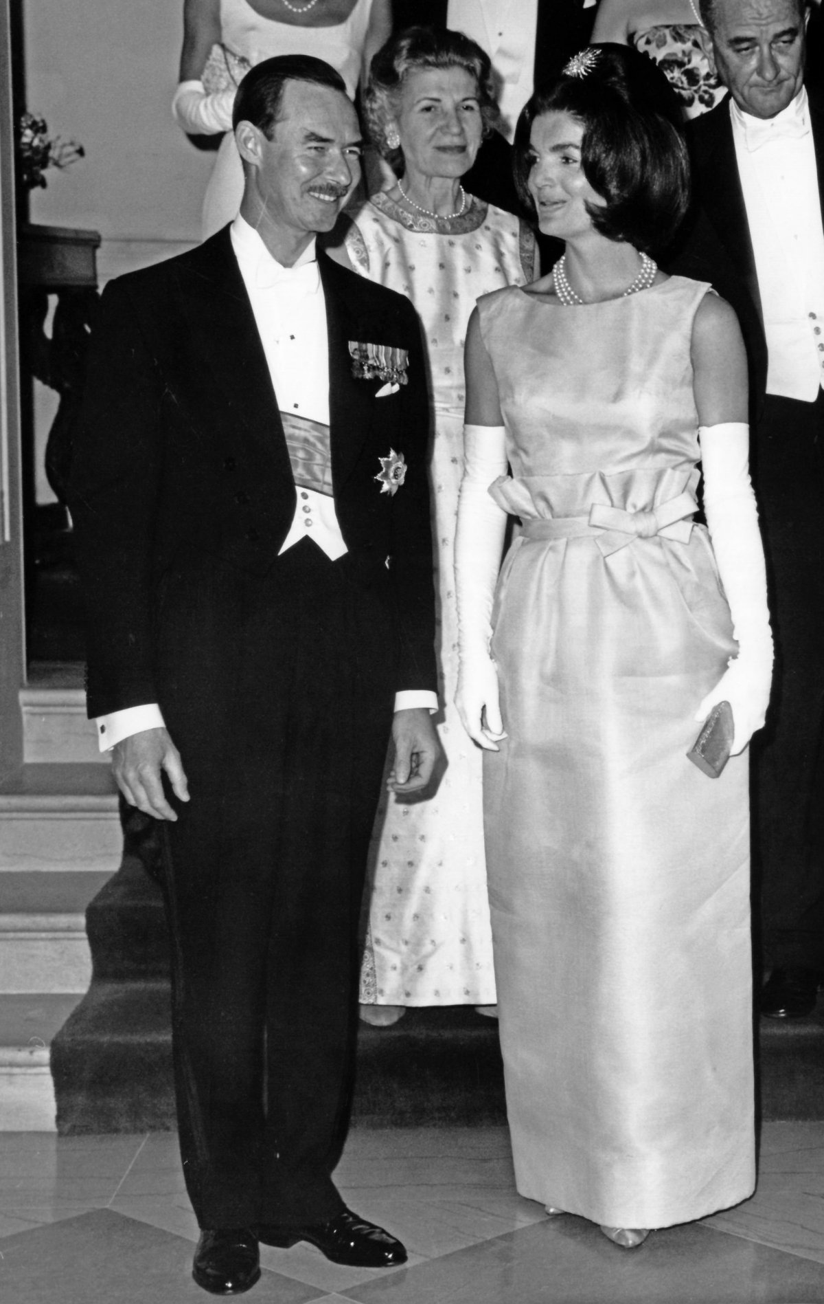 The Hereditary Grand Duke of Luxembourg and First Lady Jacqueline Kennedy are pictured at the White House in Washington, D.C. on April 30, 1963 (Arnie Sachs/DPA Picture Alliance/Alamy)