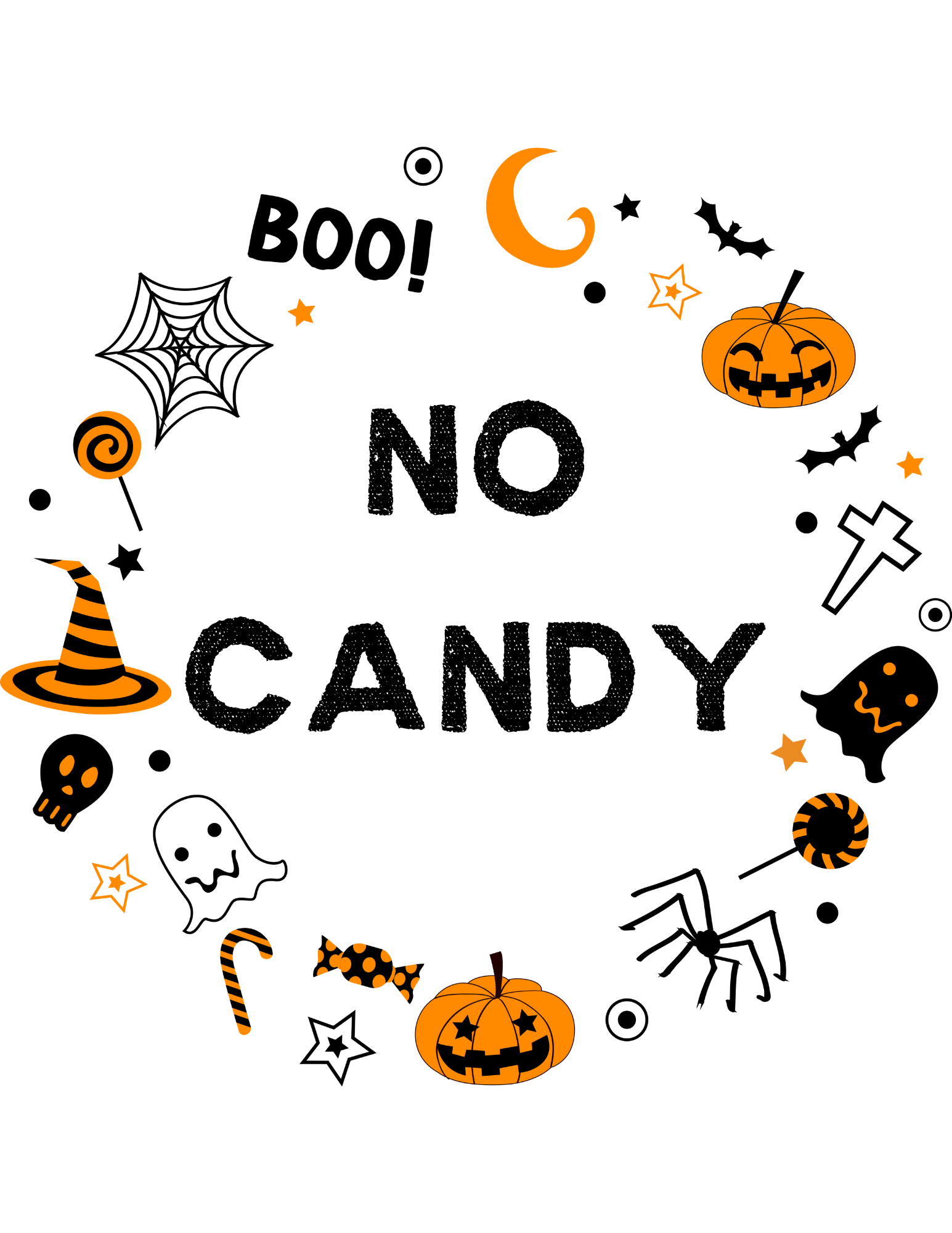 20 Free Get Your No Candy Halloween Sign Printable The Joy Of Gifts