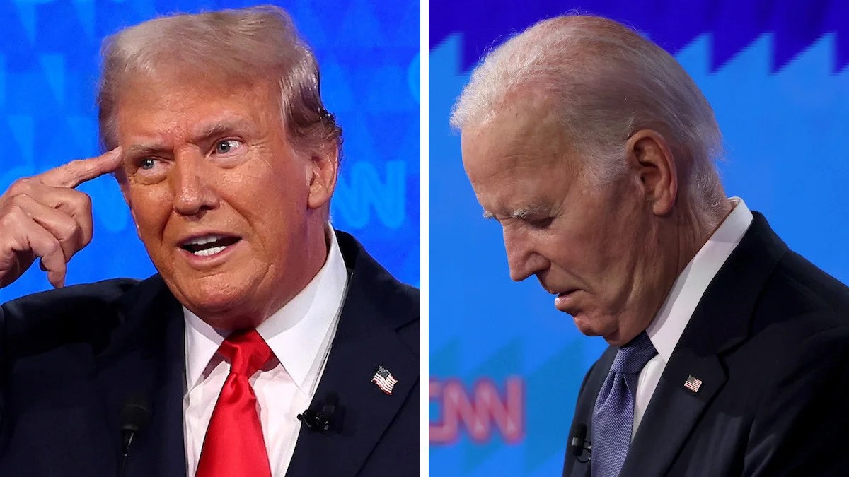 Donald Trump and Joe Biden debate on CNN from Atlanta