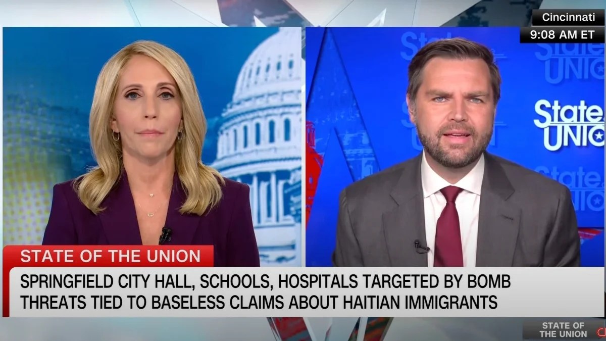 Dana Bash Shouts at JD Vance Over Debunked Immigrants Eating Pets Claims, Calls Them ‘Unsubstantiated’ With ‘Racist Undertones’ | Video