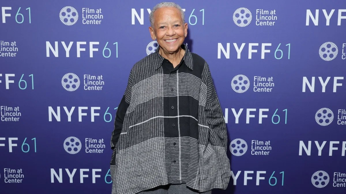 Nikki Giovanni appears for the "Going To Mars: The Nikki Giovanni Project" photo op during the 61st New York Film Festival at Furman Gallery on September 30, 2023 in New York City