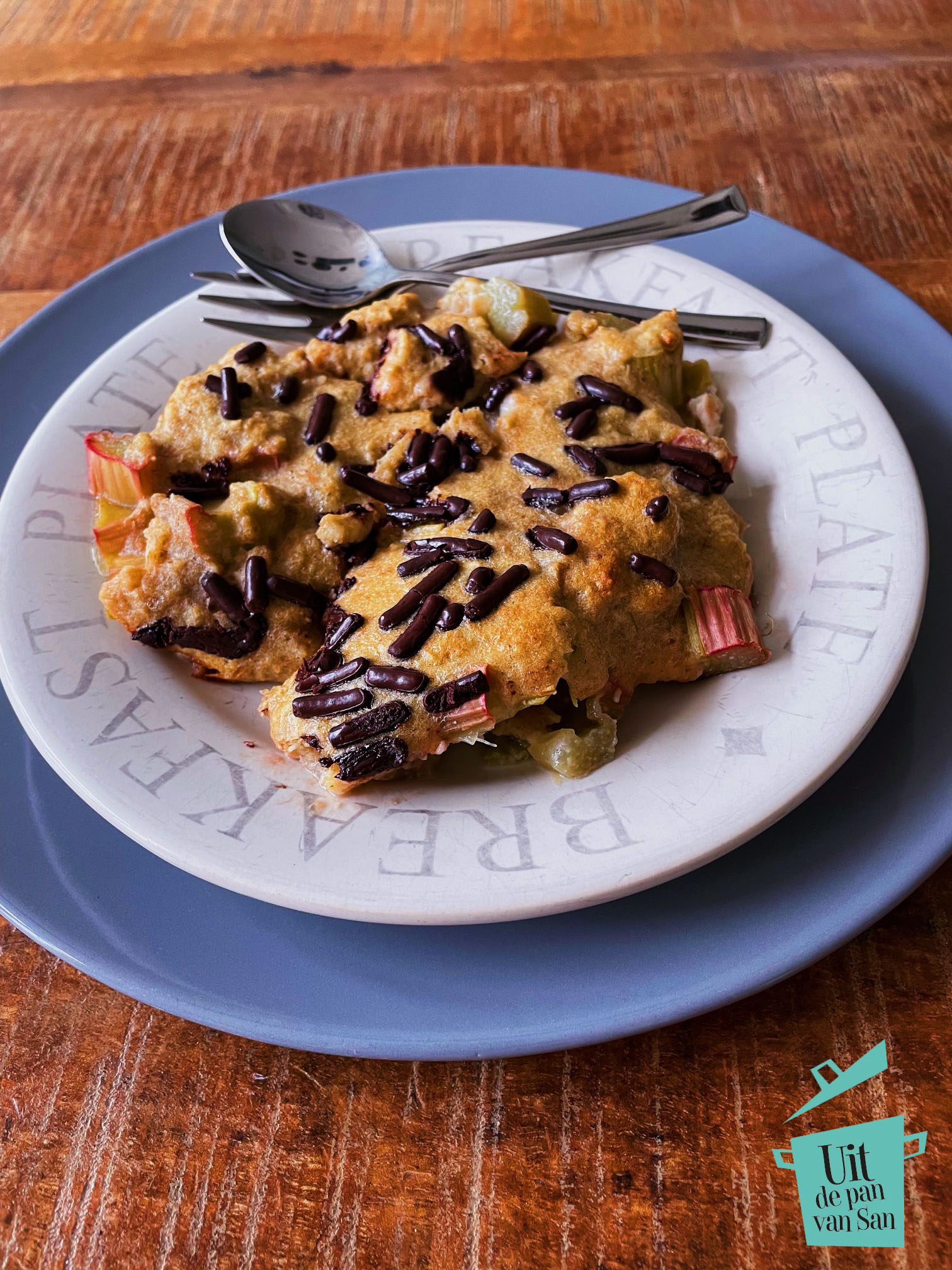 Rabarber Ontbijt Oven Pannenkoek Uit De Pan Van San