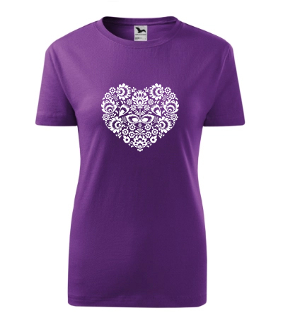 tricko ludovy vzor srdce kvety