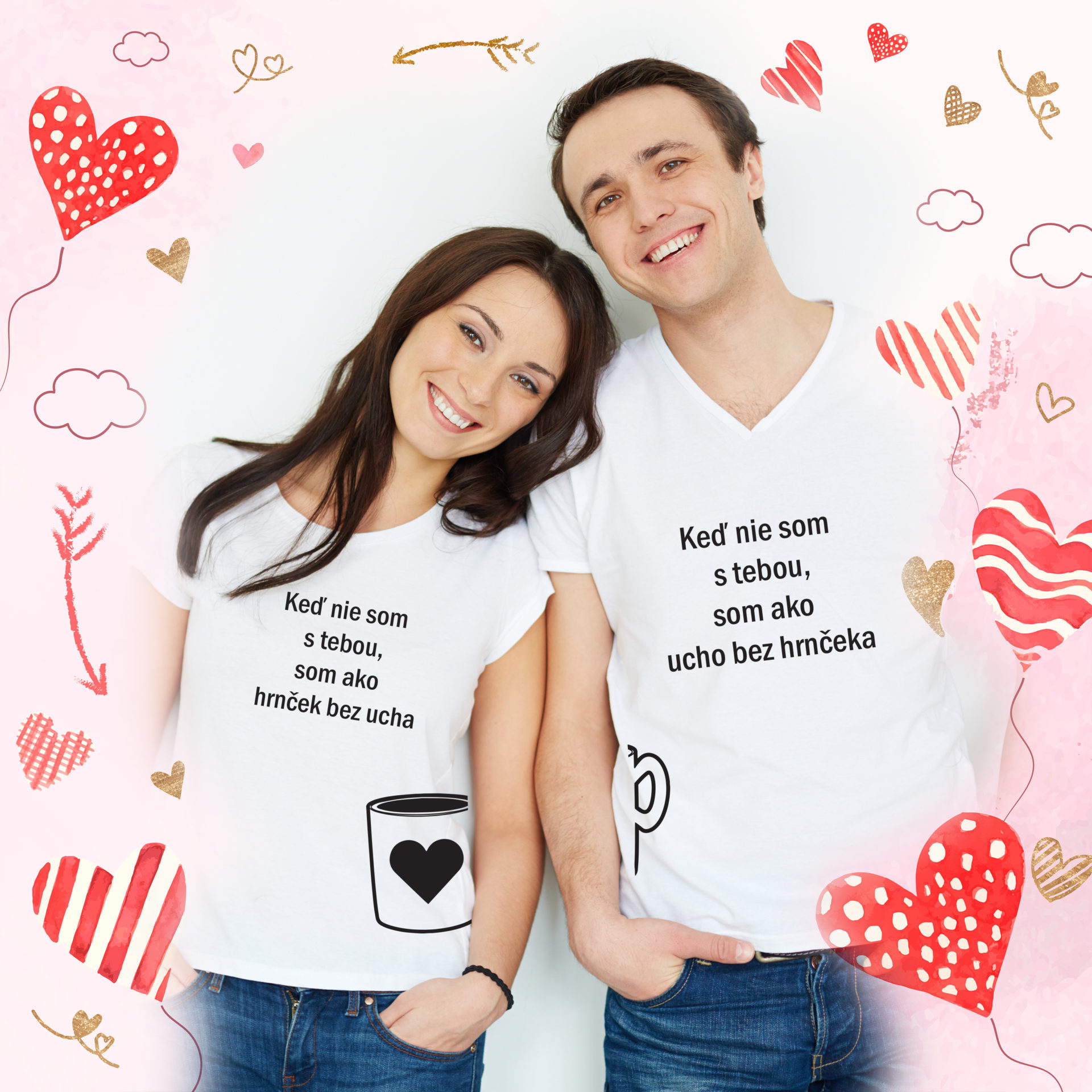 valentinske tricko pre dvojicu