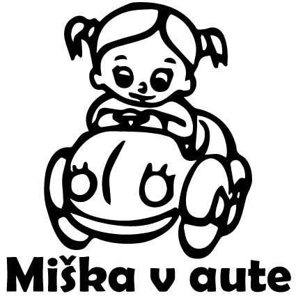 samolepka dieta v aute dievca