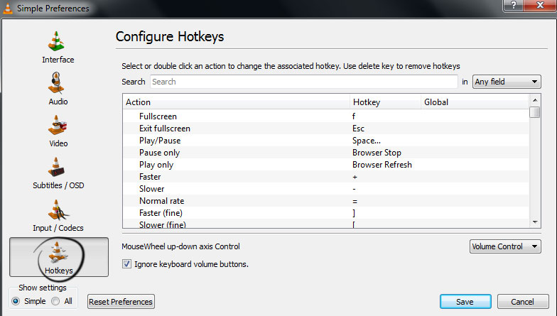 vlc-hotkeys