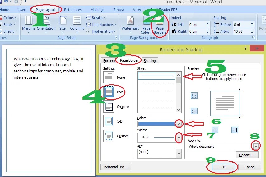 How to make a custom border in word custom border page border how to add page border in word 