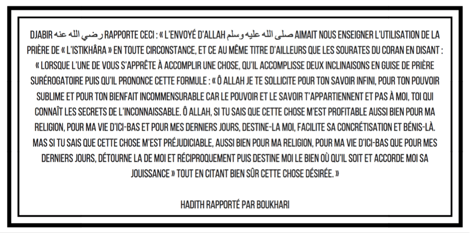 La Priere De Consultation Salat Istikhara Youma Magazine